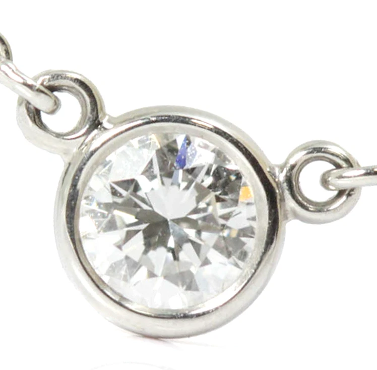 Collana Tiffany & Co. By The Yard Daimond 16" Platino PT950 Autentica #7223