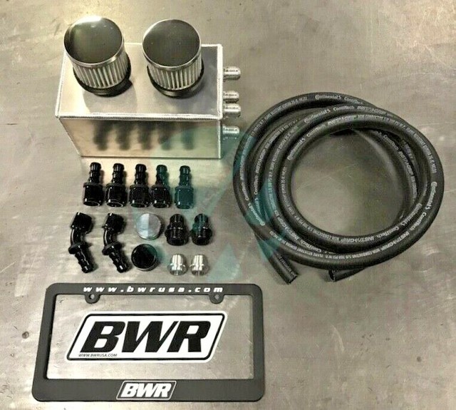 Blackworks BWR Oil Catch Can Kit Race Breather Box For Honda Acura B16