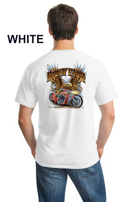 Riding high Biker Forever Eagle Custom Panhead Chopper Motorcycle Men's T Shirt