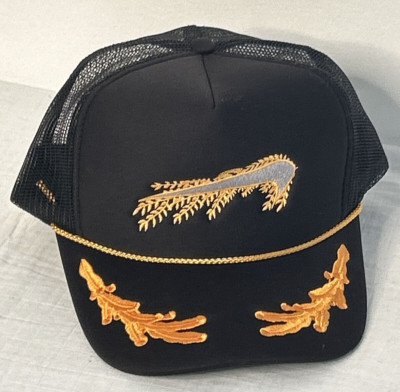 Swoosh Flip Leaf WJW Streetwear Trucker Snapback Hat Gold Black OS