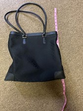 Womens Talbots Black Signature Fabric Tote