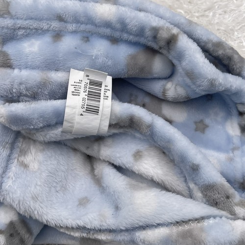 Blankets Beyond Blue Baby Blanket Gray Elephants Soft Plush 25x31" - Picture 6 of 10