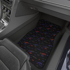 Confetti Pattern Recaro Style Car Mats Set Of 4 90s Jdm Confetti Floor Mats