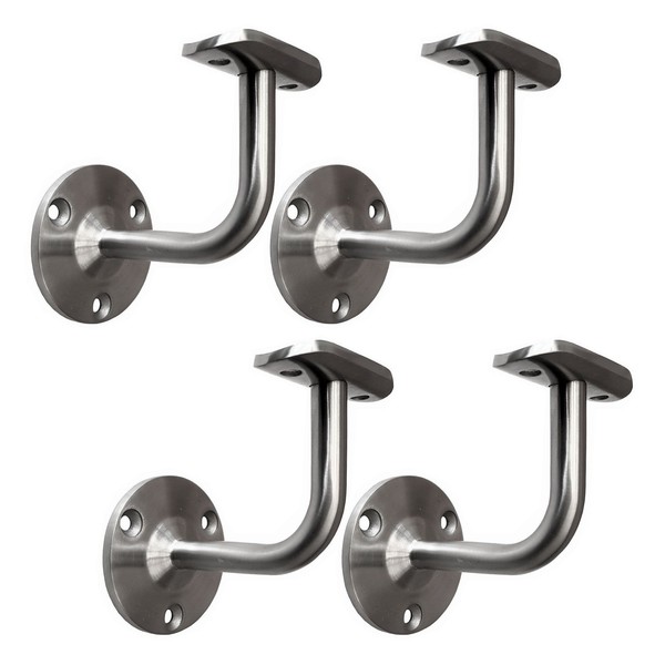 4Er Set HandlaufträGer Edelstahl 90° Wandmontage Handlaufhalter FüR HandläUfe-image