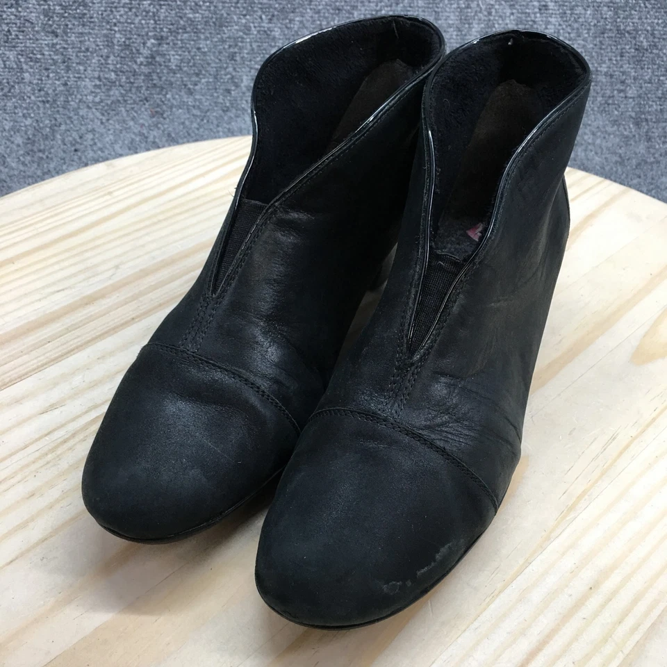 Botas Rieker para mujer 41 botines al tobillo negros punta almendra tacones en bloque Foto 4 de 4