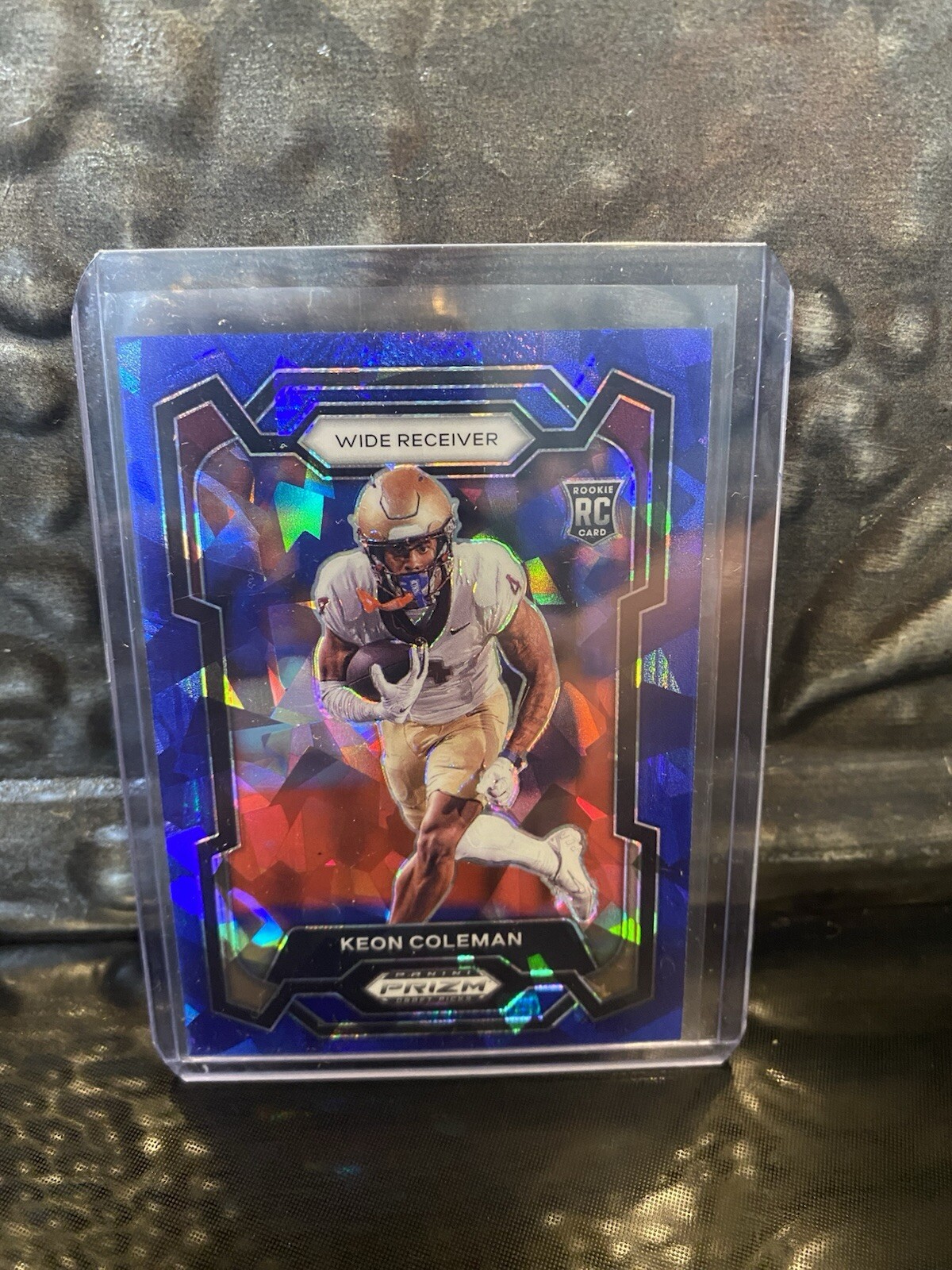 2024 Panini Prizm Draft Picks Keon Coleman #120 Blue Cracked Ice Prizm 27/99