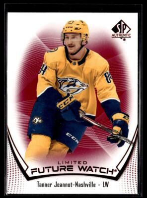 2021-22 SP Authentic Future Watch Limited Tanner Jeannot Nashville Predators