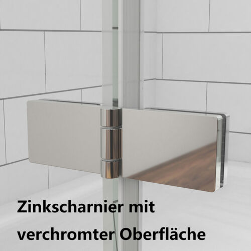 Falttüren Dusche NANO-Klarglas Duschkabine Walk-In Faltbar Duschtrennwand 195 cm - Bild 10 von 12