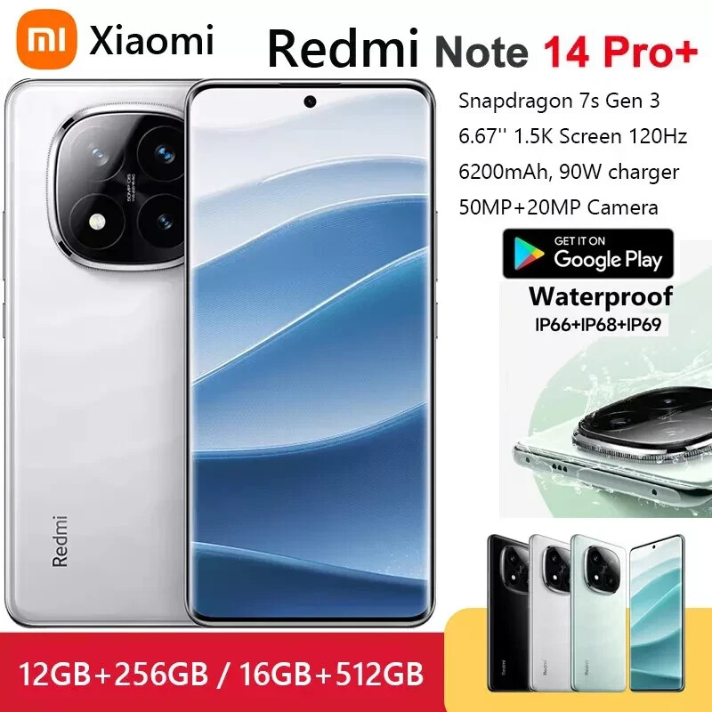Xiaomi Redmi Note 14 Pro+ 5G 256GB 512GB Unlocked Global