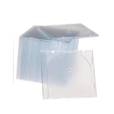 Maxtek Ultra Thin 5.2mm Slim Clear CD Jewel Case with Built in Frost Clear Tr...