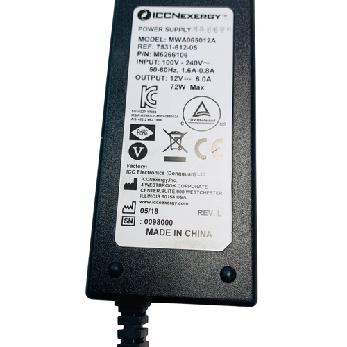 KCI ACTIVAC 7531-612-05, ICCNExERGY REF MWA065012A, POWER SUPPLY ADAPTER - Picture 4 of 14