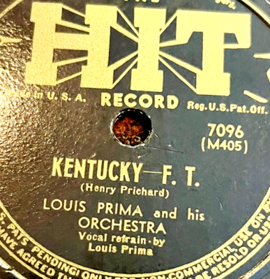 Louis Prima - Kentucky / A Fellow On A Furlough - HIT Record