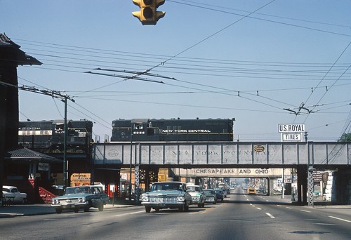 NYC 6066 GP9 next to Toledo & Ohio Central depot Columbus OH 1964 5 x 7 Photo
