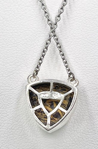 Necklace STS Maker Sterling Silver Polished Natural Miriam Stone 19” - Picture 4 of 10