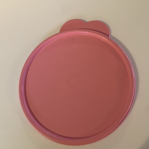 Joint de couvercle de remplacement rond Tupperware #2541D avec languette papillon ROSE EUC - Photo 2/4