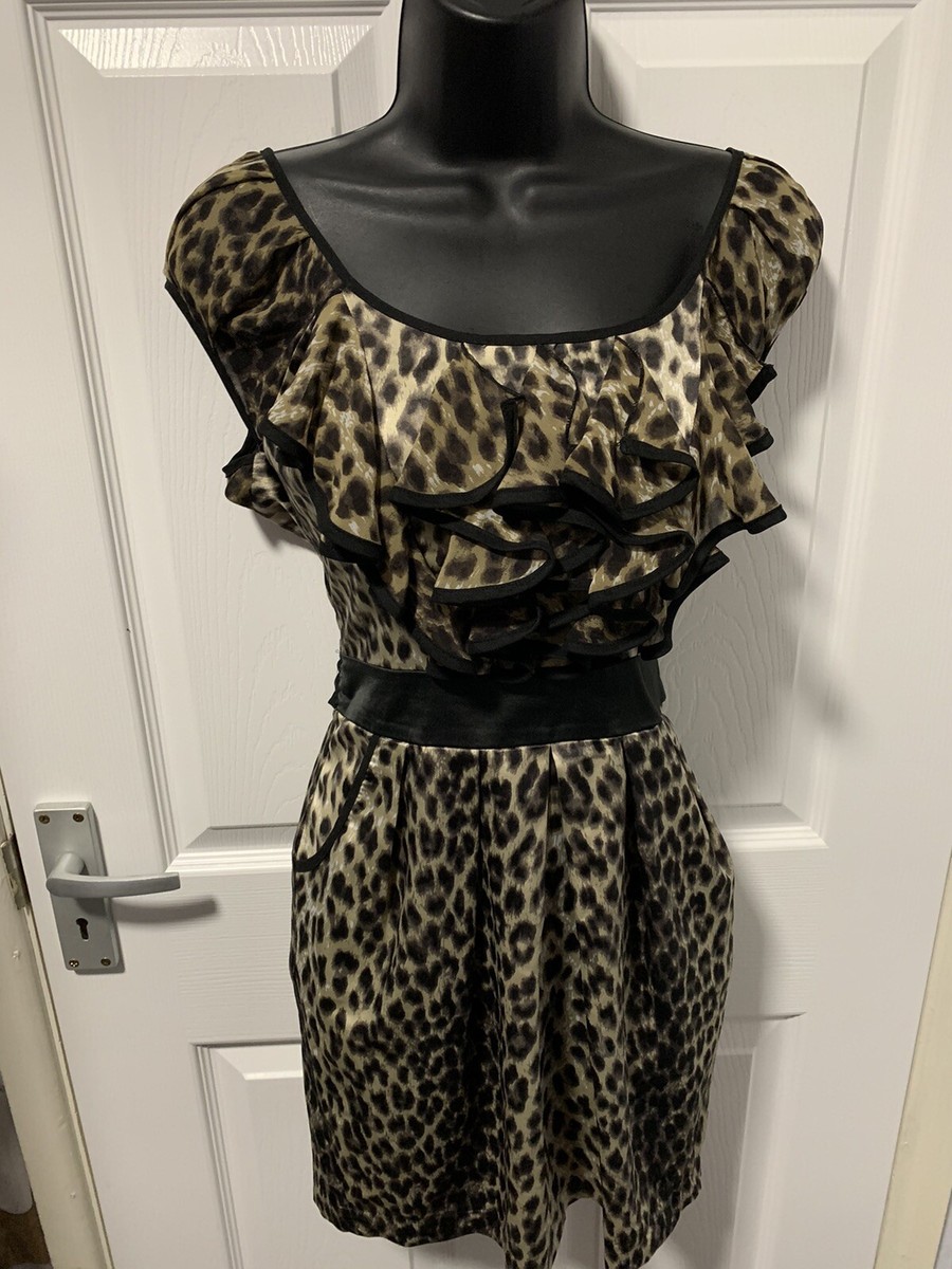 Lipsy Londonドレス Lipsy London Animal Print Sexy Party Dress Size 10 Perfect