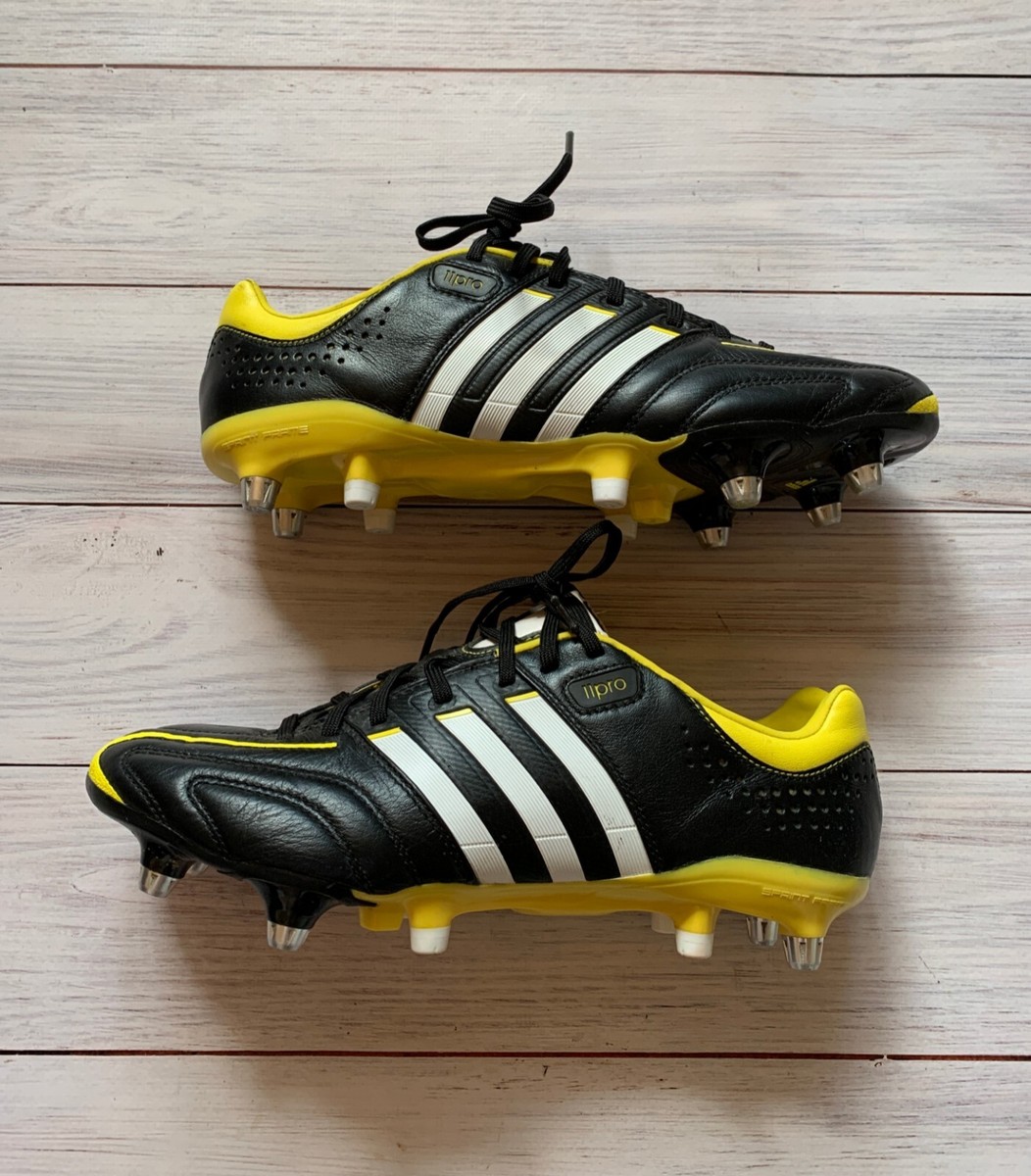 adidas 11pro サッカーシューズ 黒/黄 Adidas AdiPure 11Pro TRX SG leather football boots soccer