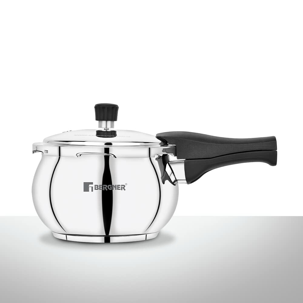 Bergner Pura Belly Stainless Steel Pressure Cooker Lid, Ltr- Free  Shipping