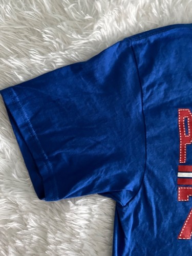 NBA Philadelphia 76ers Tshirt Boys Sz Large 14-16 Shirt Tee Short Sleeve Blue - Picture 5 of 9