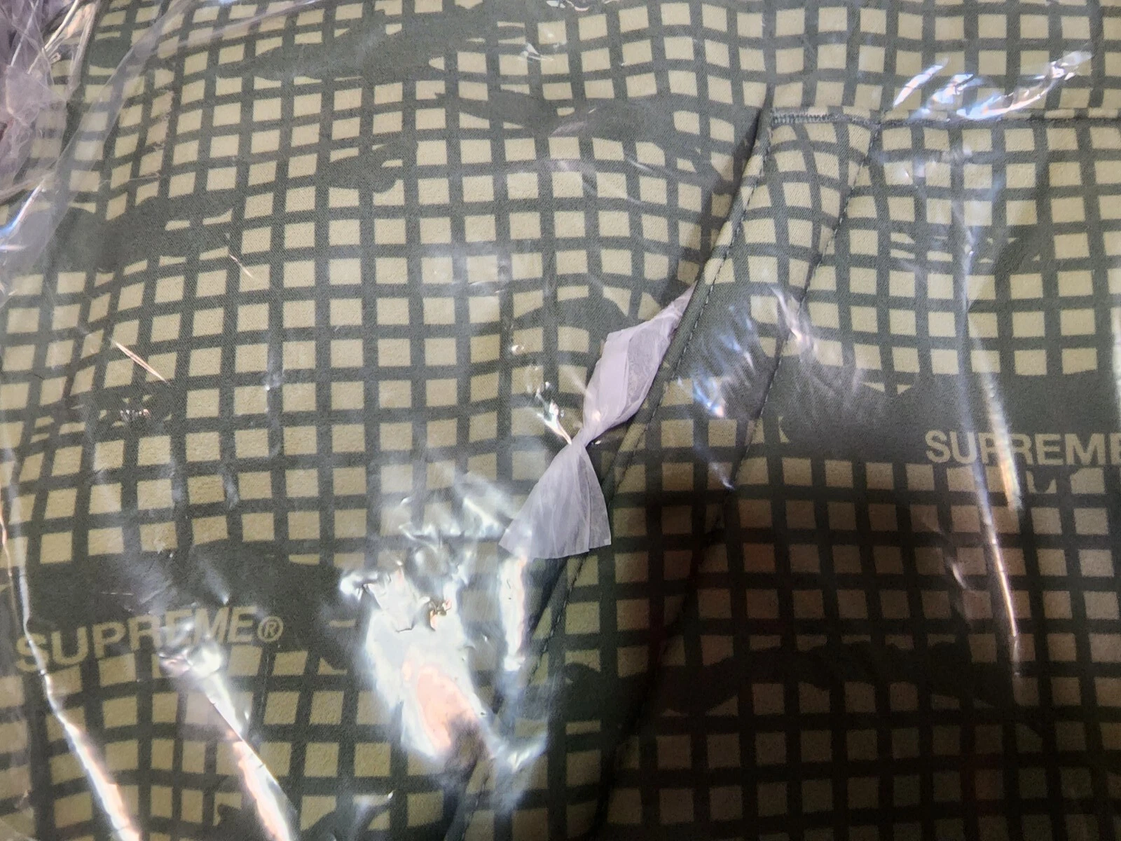 Nuova felpa con cappuccio Supreme WINDSTOPPER con cerniera taglia GRANDE FW21 GRIGLIA OLIVA CON GORETEX