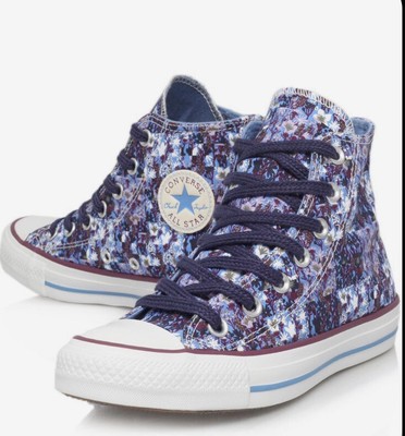 blue floral converse