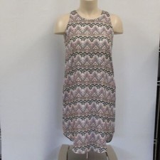 PINK REPUBLIC Sleeveless Bohemian Shift Dress Womens Sz S Black Pink Boho Print