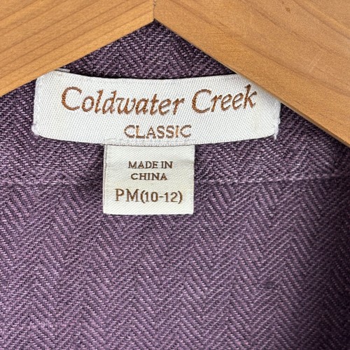 Coldwater Creek Classic Women Linen Cardigan PM Waterfall Breathable Lagenlook - Picture 3 of 12