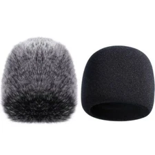 Microphone Furry Windscreen Muff Wind Cover With Foam Windscreen for Blue Yeti