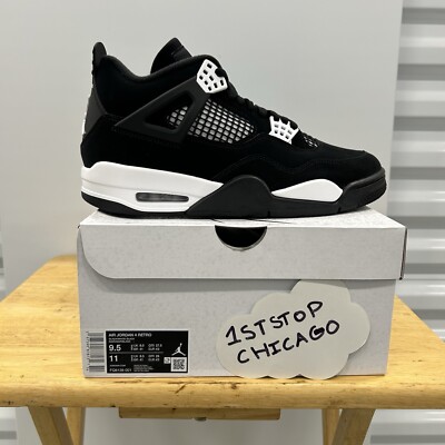 Nike Air Jordan 4 Retro White Thunder FQ8138-001 Mens Size 9.5 Authentic NEW