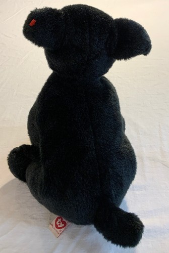 2004 Ty Classic Tugger the Dog Plush Black Labrador Retriever Puppy No Hang Tag - Picture 3 of 5