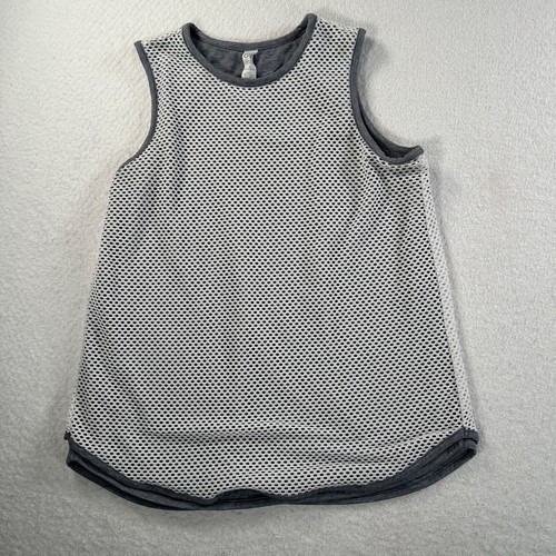 Athleta Girl Tank Tops Lot of 2 X-Large Gray/White Mesh Layered Active - Picture 8 of 16