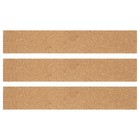 3 Pcs Cork Strips Natural Wood Texture Bulletin Board for Office Message Photo