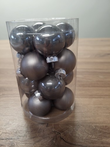 Christbaumkugeln weiß, silber und braun - Bild 6 von 7