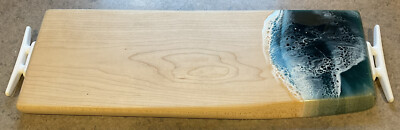 LA MAREE ART ::  OCEAN WAVE  15  MAPLE SERVING BOARD Double Cleat Portland MAINE