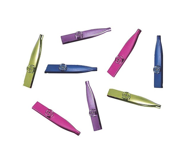 Fun Express Plastic Metallic Kazoos Party Pack Pack of 12 for sale