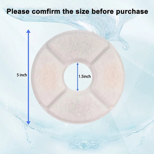 Pet Activated Carbon Filters Round Replacement for Dog Cat Kitty Water Fountain - Picture 15 of 19