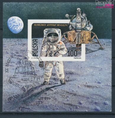 Prophila Collection Polen Block109A Postfrisch - Erste Bemannte Mondlandung 1989 | Briefmarken Sammlerstück