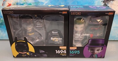 GOOD SMILE CO NENDOROID 1989 BATMAN W BATMOBILE AND JOKER ACTION FIGURE SET NEW