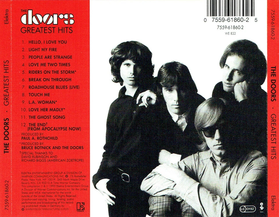 (CD) The Doors - Greatest Hits - Hello, I Love You, Light My Fire, Touch Me,u.a. - Bild 2 von 2