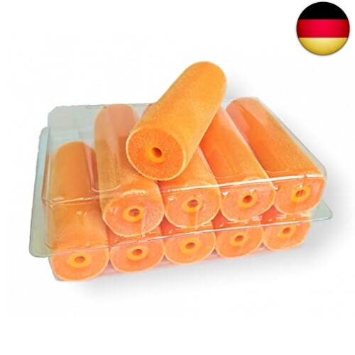 10 x Quercos Superflock Lackierwalze. Flock-Lackierwalze 11 cm beidseitig - Bild 2 von 5