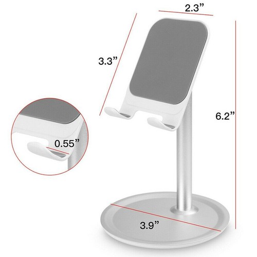 Support Tablette Universel Téléphone Portable Bureau Support Réglable Support Aluminium - Photo 4 sur 14