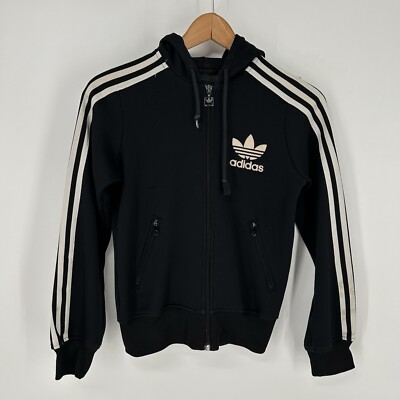 トップス 80s adidas trefoil logo zip hoodie sweat EUC ADIDAS ORIGINALS WOMEN'S Size M TREFOIL HOODIE #CE2408