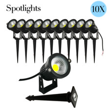 10x Led Spot Lights 12v Outdoor Forntyard Landscape Coolwarm White Hardwired