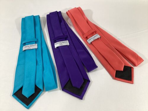 Lot de cravates cou homme Vesuvio Napoli 58 pouces. Lot de 3 pièces Made in Italy 🙂 🙂 - Photo 1 sur 3
