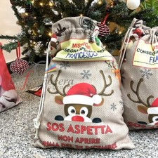 Sacca Porta Regali di Natale personalizzata con Nome Bambino Bambina regalo
