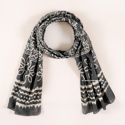Paréo Ou écharpe En Coton Imprimé Bloc - Style Indien Bohème - Multicolore Floral - Neuf Avec étiquettes