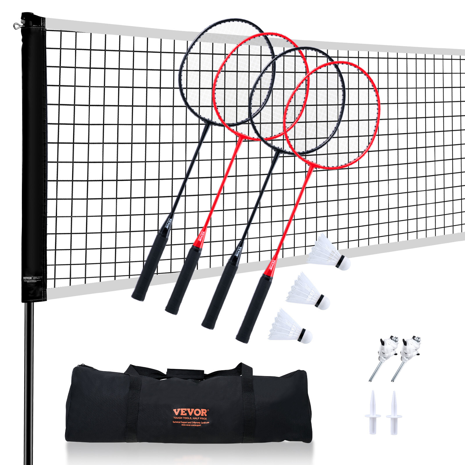 VEVOR Rete da Badminton Set Rete da Badminton Portatile con Volani