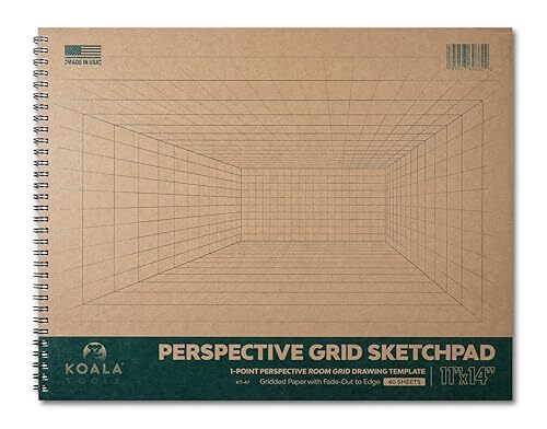 Perspective Pro: 40 Blatt Skizzenblock für Innenarchitektur, Architektur & 3D-Zeichnung - Bild 2 von 4