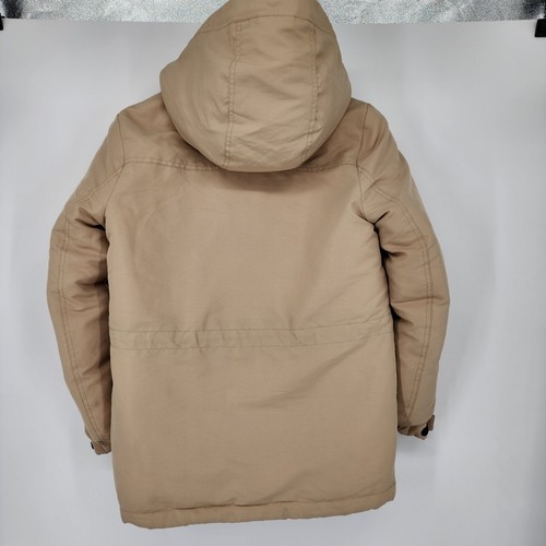 pancoat Duck Down Jacket Men's Size XS Beige Hooded Pockets EUC - Picture 2 of 10