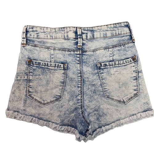 No Boundaries Girls Size 7 Shorts, Fringe Bottom Button/Zip Hi Rise Pockets Spot - Picture 2 of 11